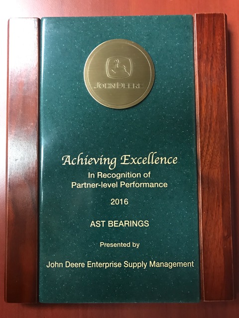 AST Recognized as John Deere “Partner-Level Supplier”