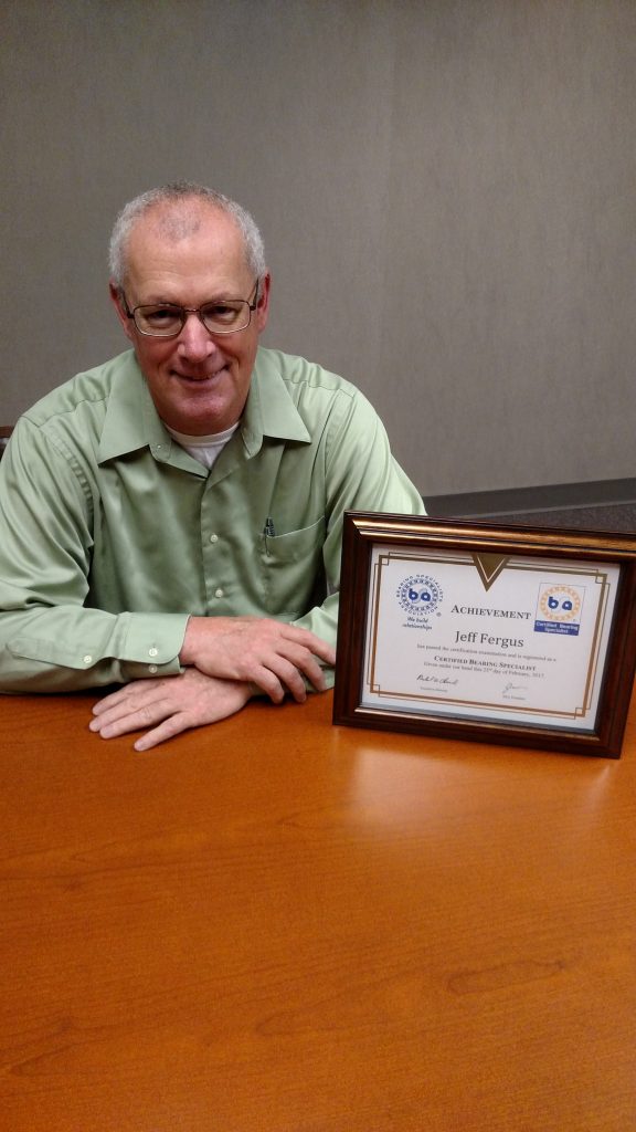COMPANY NEWS: AST’s Jeff Fergus Named Certified Bearing Specialist