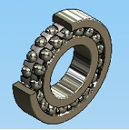 Self-aligning double row ball bearings