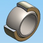 Stainless Steel-on-PTFE Fabric Material SPB Bearings